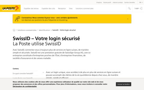 SwissID – Votre login sécurisé - La Poste - Die Post