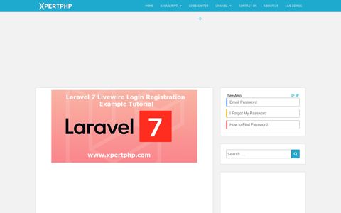 Laravel 7 Livewire Login Registration Example Tutorial ...