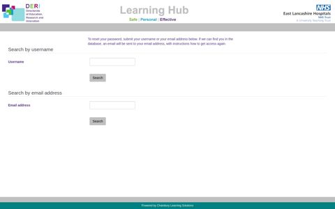 Forgotten password - Learning Hub