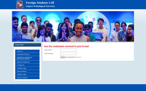 Student Login - Foreign Students Cell - Gujarat Technological ...