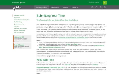 Submitting Your Time - MyKelly US