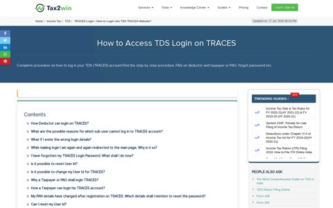 TRACES Login : How to Login into TDS TRACES Website ...