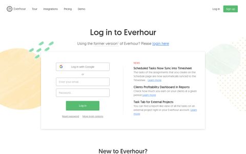 Log in to Everhour