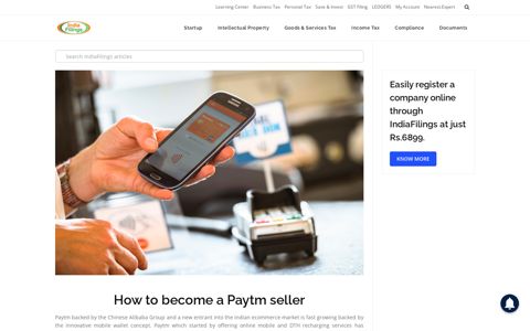 How to become a Paytm seller - IndiaFilings