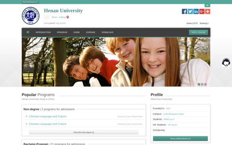Henan University |Apply Online | Study in china & henu ...