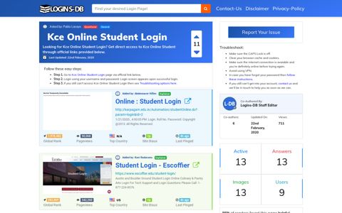 Kce Online Student Login - Logins-DB