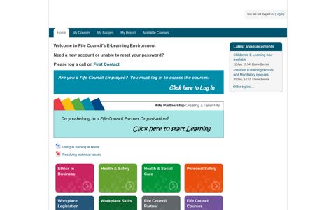 Fife Council E-Learning Site