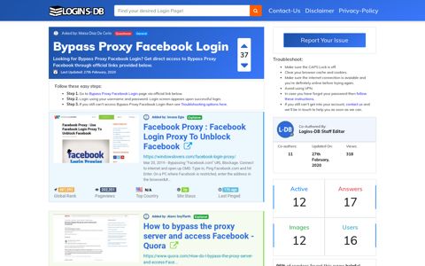 Bypass Proxy Facebook Login - Logins-DB