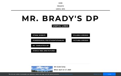 Useful Info - Mr. Brady's DP