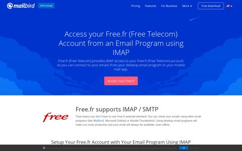 Access your Free.fr (Free Telecom) email with IMAP ... - Mailbird