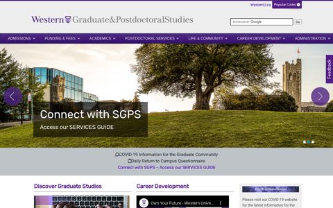School of Graduate and Postdoctoral Studies - Western ...