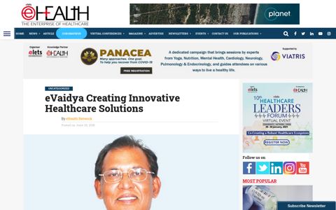 eVaidya Creating Innovative Healthcare Solutions - eHealth ...