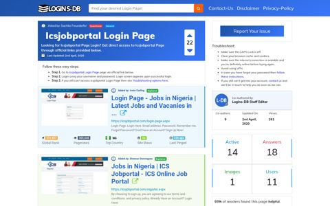 Icsjobportal Login Page - Logins-DB