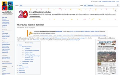 Milwaukee Journal Sentinel - Wikipedia