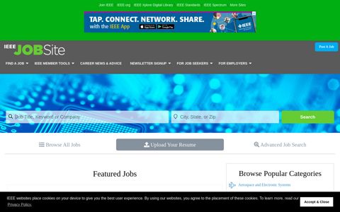 IEEE Job Site - Find Engineering and Technical Jobs