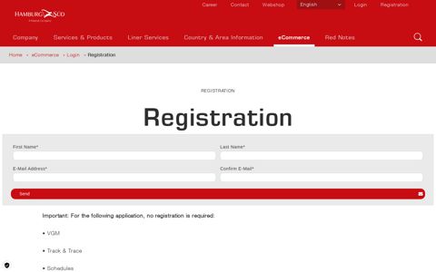 Registration | Hamburg Süd