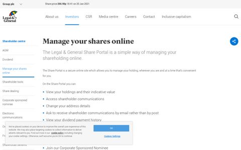 Manage your shares online - Legal & General Group Plc