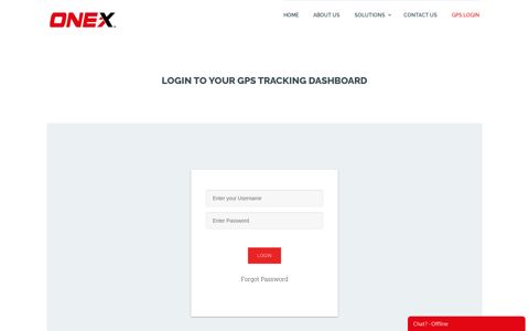 gps login - OneX GPS Tracking Systems