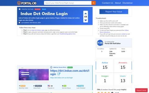 Indue Dct Online Login - Portal-DB.live