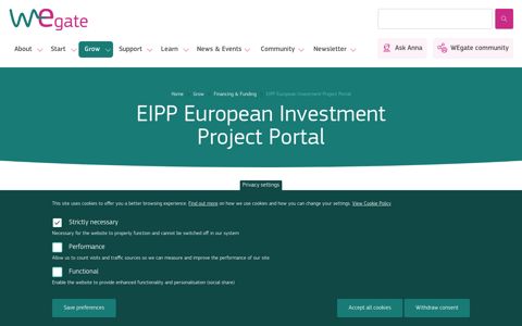 EIPP European Investment Project Portal | WEgate - European ...