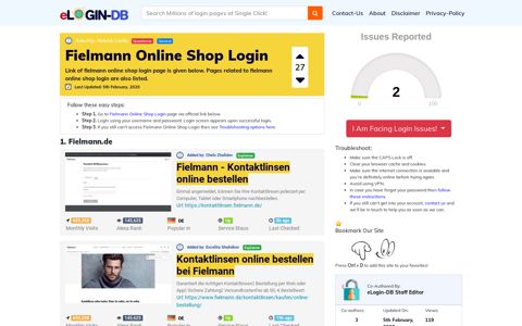 Fielmann Online Shop Login