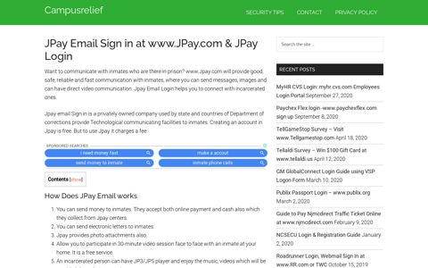 JPay Email Sign in at www.JPay.com & JPay Login