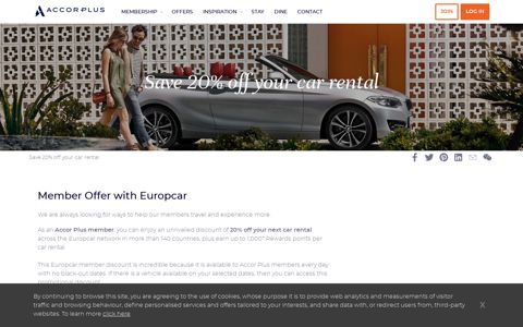 Save 20% off your car rental - Accor Plus