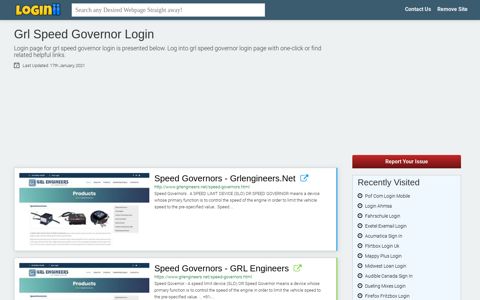 Grl Speed Governor Login - Loginii.com