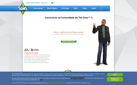 Registrar seu jogo - The Sims 3
