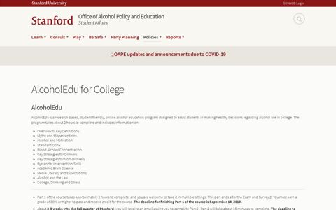 AlcoholEdu for College | Office of Alcohol Policy and Education