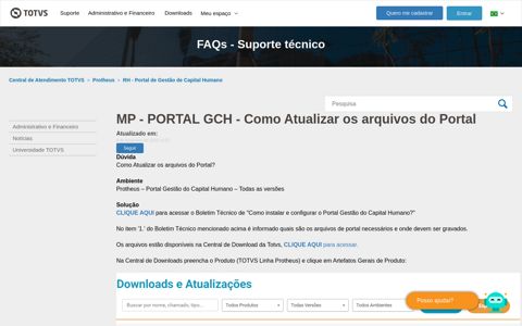 MP - PORTAL GCH - Como Atualizar os arquivos do Portal ...