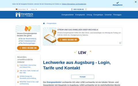 Lechwerke aus Augsburg - Login, Tarife und Kontakt