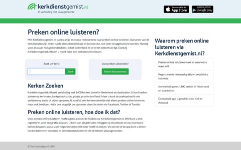 Preken online luisteren? - Kerkdienstgemist.nl