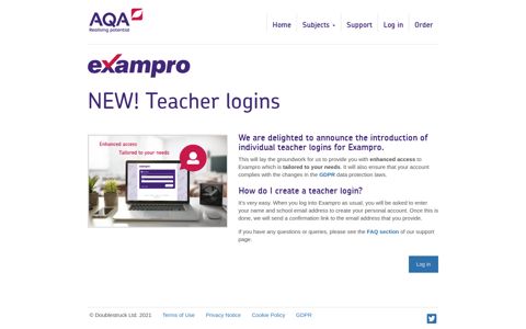 Teacher logins - Exampro