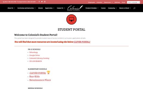 Student Portal - Colonial School District