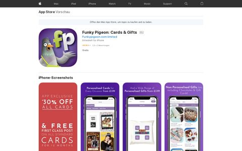 ‎Funky Pigeon: Cards & Gifts im App Store