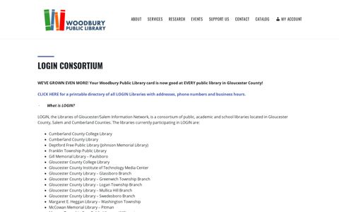 Login Consortium | Woodbury Public Library