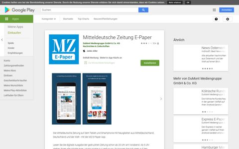 Mitteldeutsche Zeitung E-Paper – Apps bei Google Play