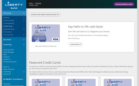 CT Credit Card | Liberty Bank