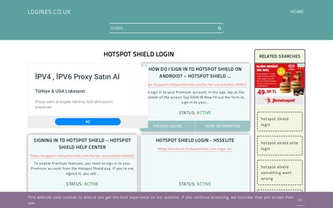 hotspot shield login - General Information about Login