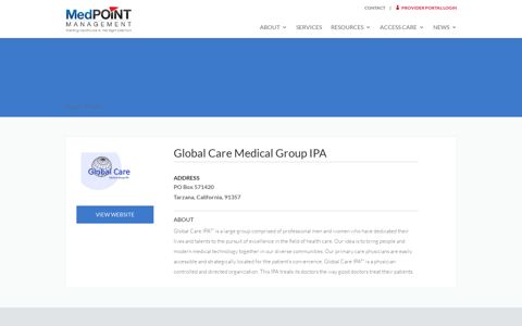 Global Care Medical Group IPA - MedPoint Management