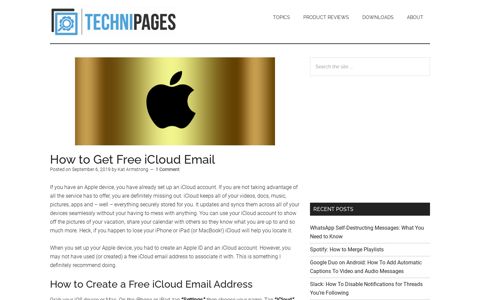 How to Get Free iCloud Email - Technipages