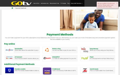 Payment Methods - GOtv Nigeria