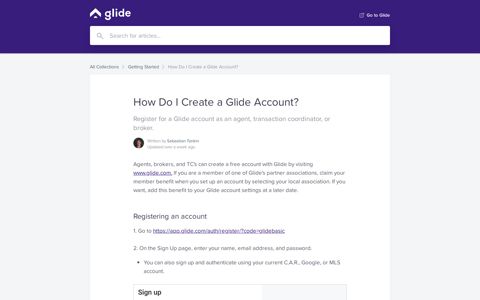How Do I Create a Glide Account? | Glide Help Center