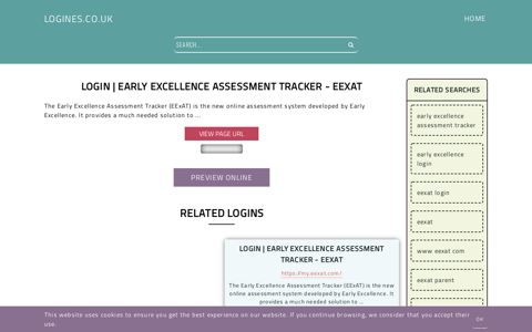 Login | Early Excellence Assessment Tracker - EExAT ...