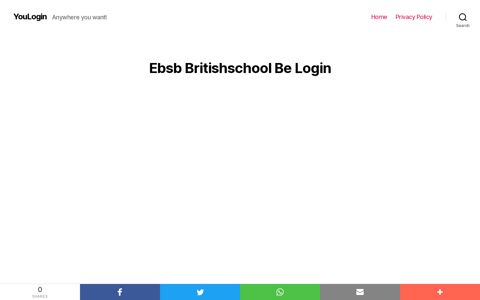 ▷ Ebsb Britishschool Be Login - YouLogin - Youlogin.net