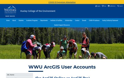 WWU ArcGIS User Accounts | Huxley College of the ...