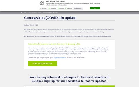 COVID-19 (coronavirus) update | Eurail.com