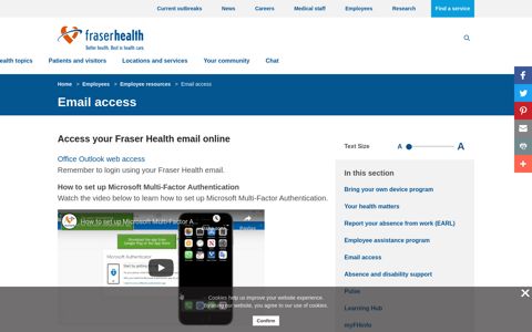 Email access - Fraser Health Authority