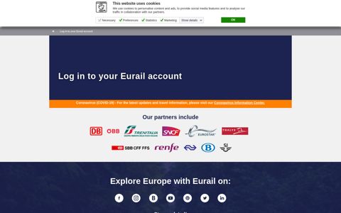 Log in to your Eurail account - Eurail Pass